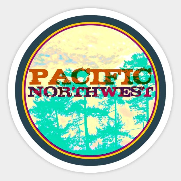 Pacific Northwest Trees Sticker by TheDaintyTaurus